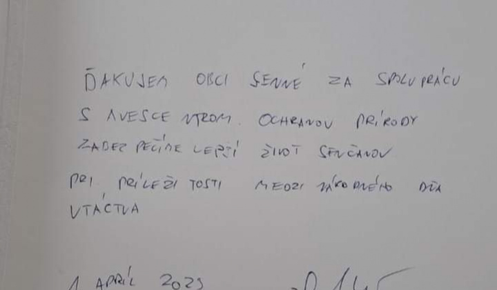 Spolupráca obce a SOS/Birdlife Slovensko